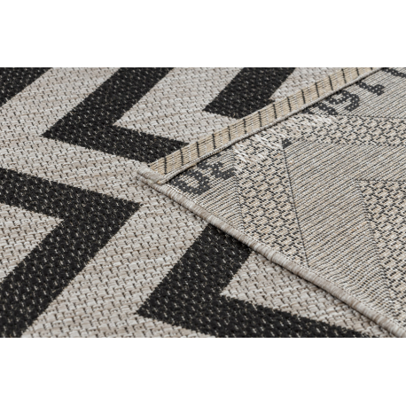 DYWAN SZNURKOWY SIZAL FLOORLUX 20340 silver / black ZYGZAK szary
