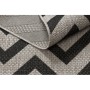 DYWAN SZNURKOWY SIZAL FLOORLUX 20340 silver / black ZYGZAK szary