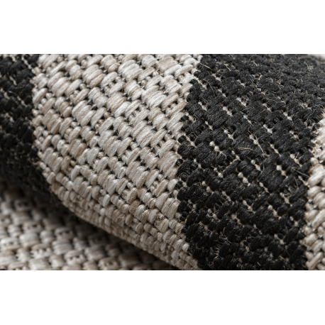 DYWAN SZNURKOWY SIZAL FLOORLUX 20340 silver / black ZYGZAK szary